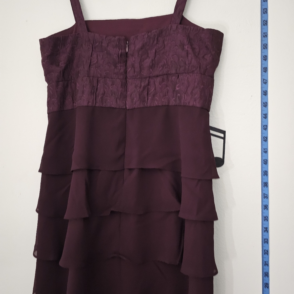 R&M Richards Dark plum cocktail Christmas party dress sz 12